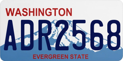 WA license plate ADR2568