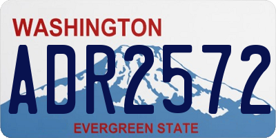 WA license plate ADR2572