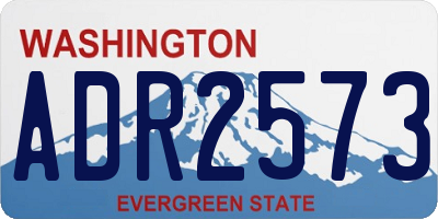 WA license plate ADR2573