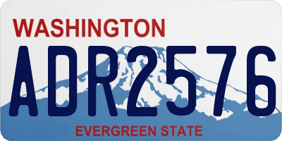 WA license plate ADR2576