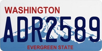 WA license plate ADR2589