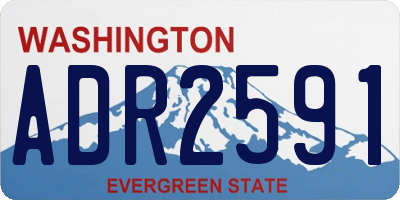 WA license plate ADR2591