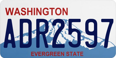 WA license plate ADR2597