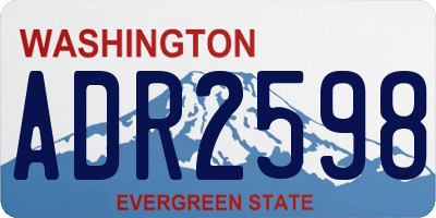 WA license plate ADR2598