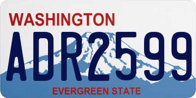 WA license plate ADR2599