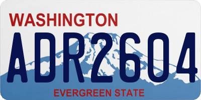 WA license plate ADR2604