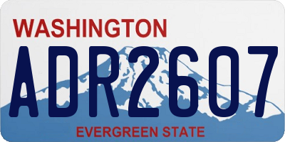 WA license plate ADR2607
