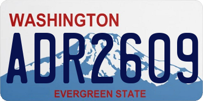 WA license plate ADR2609