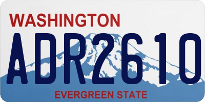 WA license plate ADR2610