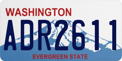 WA license plate ADR2611