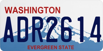 WA license plate ADR2614
