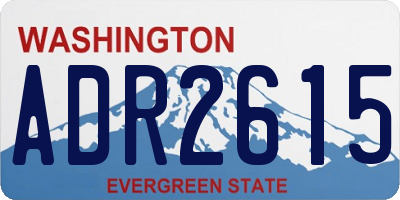 WA license plate ADR2615