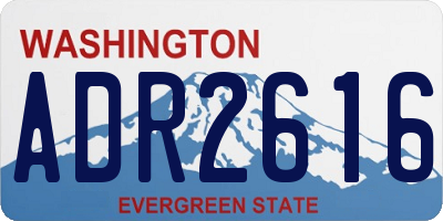 WA license plate ADR2616
