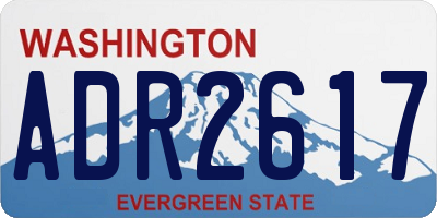 WA license plate ADR2617