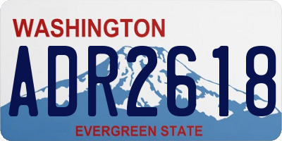 WA license plate ADR2618