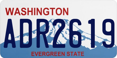 WA license plate ADR2619