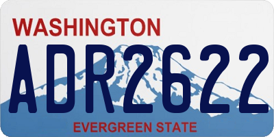 WA license plate ADR2622