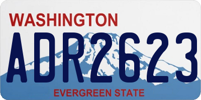 WA license plate ADR2623