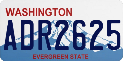 WA license plate ADR2625