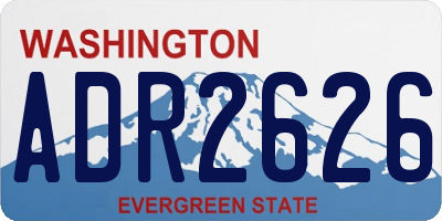 WA license plate ADR2626