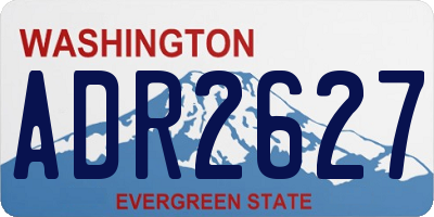 WA license plate ADR2627