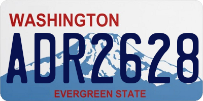 WA license plate ADR2628