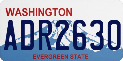 WA license plate ADR2630
