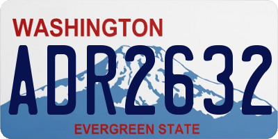 WA license plate ADR2632