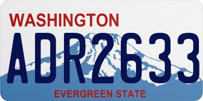 WA license plate ADR2633