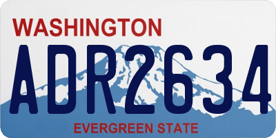 WA license plate ADR2634