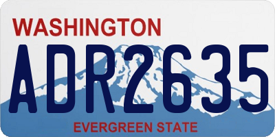 WA license plate ADR2635