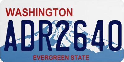 WA license plate ADR2640