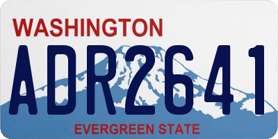 WA license plate ADR2641