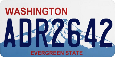 WA license plate ADR2642