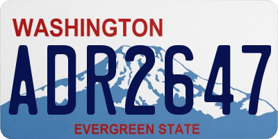 WA license plate ADR2647