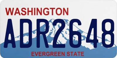 WA license plate ADR2648