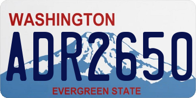 WA license plate ADR2650