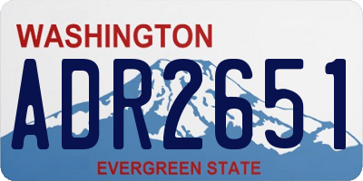 WA license plate ADR2651