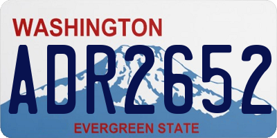 WA license plate ADR2652