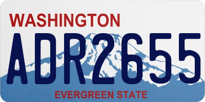 WA license plate ADR2655