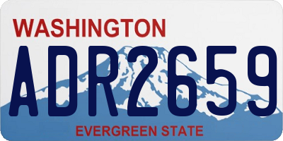 WA license plate ADR2659