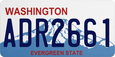 WA license plate ADR2661
