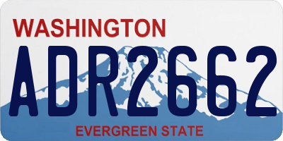 WA license plate ADR2662