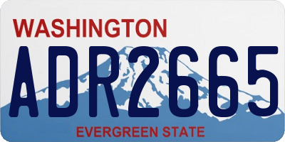 WA license plate ADR2665