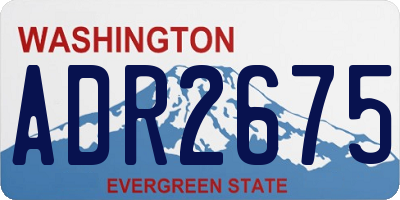 WA license plate ADR2675