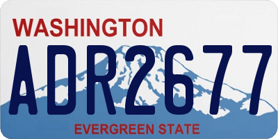 WA license plate ADR2677