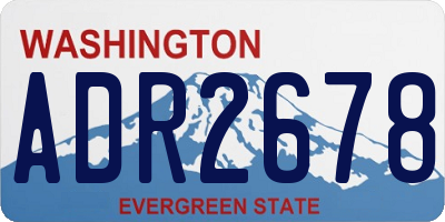 WA license plate ADR2678