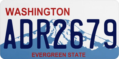 WA license plate ADR2679
