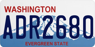 WA license plate ADR2680
