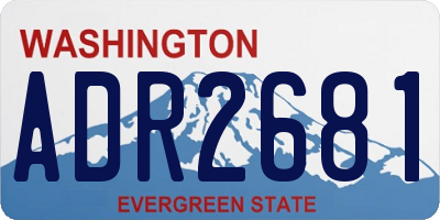 WA license plate ADR2681